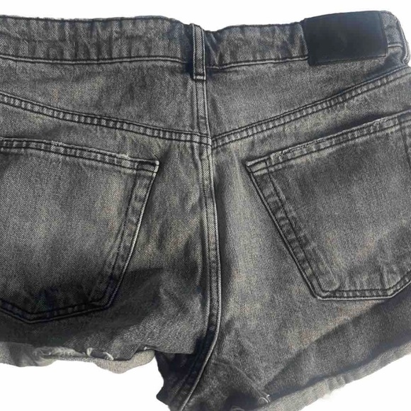 Zara Gray Distressed Jean Shorts - Picture 2 of 5